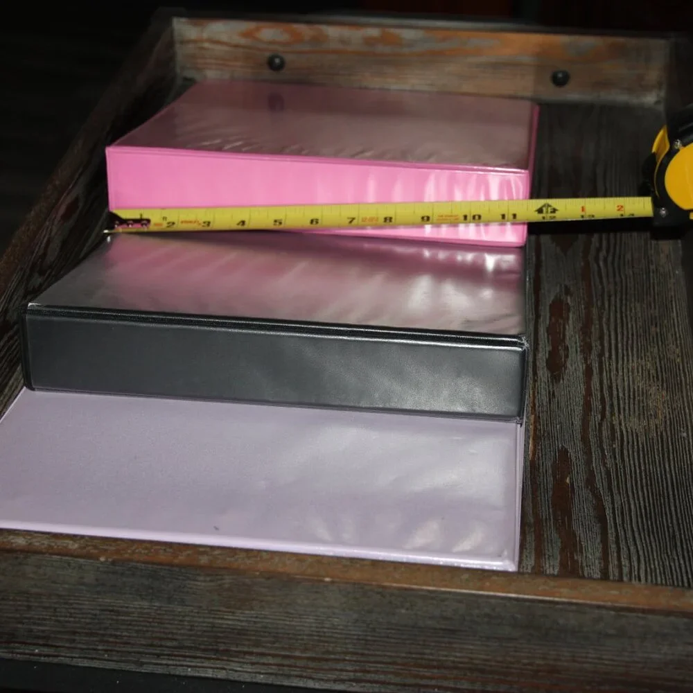 Set of Pink, Black & Light Pink Binders